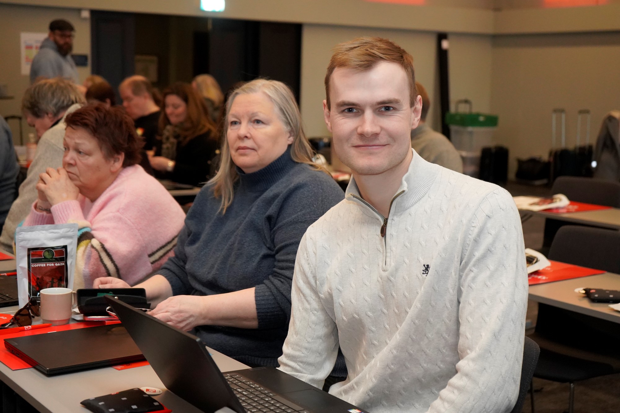 Karsten Østenberg i møtesalen for LOs regionkonferanse i Innlandet